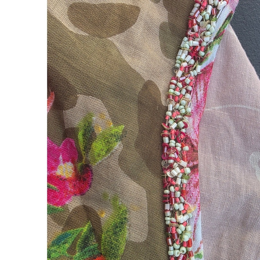 Antica Sartoria Giacomo Cinque Camo Floral Patchwork Beaded Maxi Dress Womens L - Picture 7 of 13